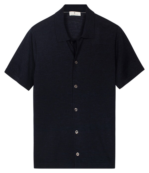 Thomas Maine Single Knit Fine Merino Vest Navy