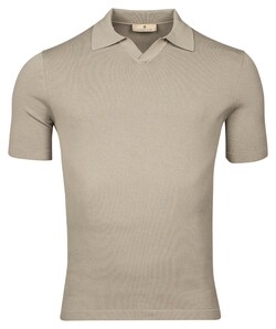 Thomas Maine Single Knit Garment Dye Light Stone Wash No Buttons Collar Polo Dusty Green