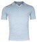 Thomas Maine Single Knit Garment Dye Light Stone Wash No Buttons Collar Polo Licht Blauw