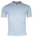 Thomas Maine Single Knit Garment Dye Light Stone Wash No Buttons Collar Polo Licht Blauw