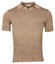 Thomas Maine Single Knit Garment Dye Light Stone Wash No Buttons Collar Polo Taupe