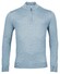 Thomas Maine Skipper Half Zip Single Knit Fine Merino Trui Licht Blauw
