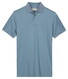 Thomas Maine Soft Liquid Cotton Short Sleeve Polo Midden Blauw