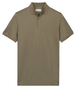 Thomas Maine Soft Liquid Cotton Short Sleeve Polo Soft Green