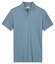 Thomas Maine Soft Liquid Cotton Short Sleeve Poloshirt Mid Blue
