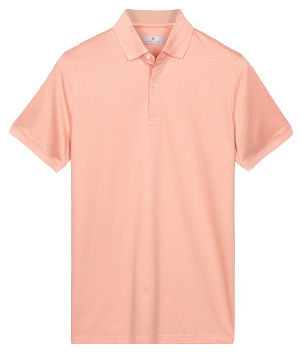 Thomas Maine Soft Liquid Cotton Short Sleeve Poloshirt Soft Coral