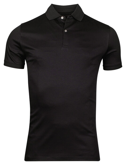 Thomas Maine Soft Liquid Cotton Solid Color Polo Navy