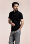 Thomas Maine Soft Liquid Cotton Solid Color Polo Zwart