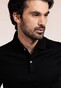 Thomas Maine Soft Liquid Cotton Solid Color Poloshirt Black
