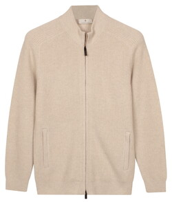 Thomas Maine Solid Color Half Cardigan Knit Superfine Lambswool Kitt Melange