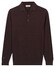 Thomas Maine Solid Color Half Milano Knit Trui Donker Bruin