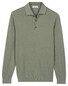 Thomas Maine Solid Color Half Milano Knit Trui Groen