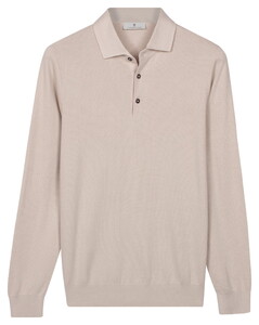 Thomas Maine Solid Color Half Milano Knit Trui Kitt