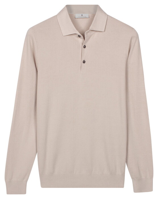 Thomas Maine Solid Color Half Milano Knit Trui Kitt
