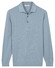 Thomas Maine Solid Color Half Milano Knit Trui Licht Blauw