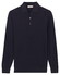 Thomas Maine Solid Color Half Milano Knit Trui Navy