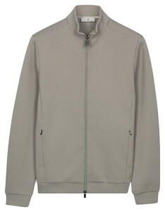 Thomas Maine Sweat Cardigan Full 2-Way Zip Doubleface Interlock Vest Groen