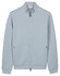 Thomas Maine Sweat Cardigan Full 2-Way Zip Doubleface Interlock Vest Licht Blauw