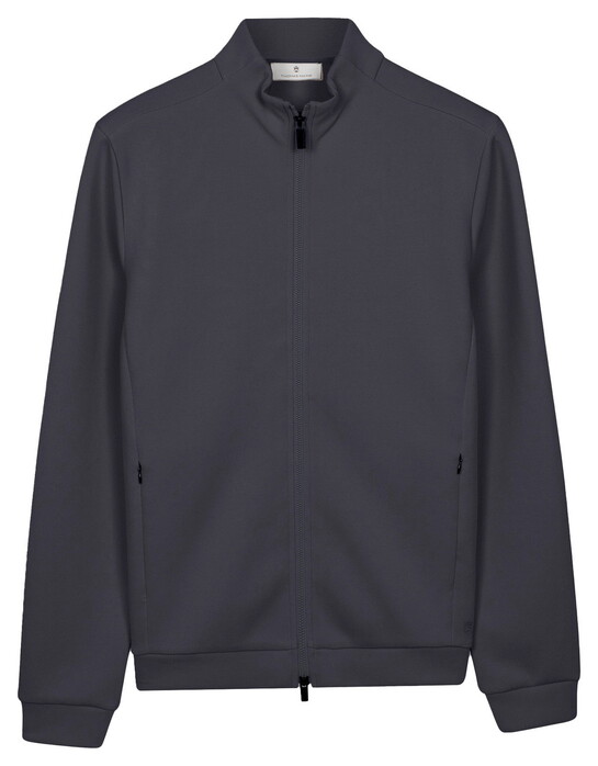 Thomas Maine Sweat Cardigan Full 2-Way Zip Doubleface Interlock Vest Navy
