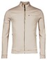 Thomas Maine Sweat Cardigan Full Zip Doubleface Vest Greige