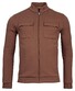 Thomas Maine Sweat Cardigan Zip Doubleface Interlock Double Breast Pocket Vest Roest