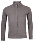 Thomas Maine Sweat Cardigan Zip Doubleface Interlock Vest Grijs