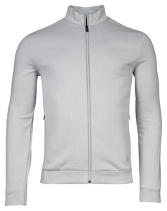 Thomas Maine Sweat Cardigan Zip Doubleface Interlock Vest Ice Green