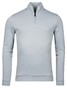 Thomas Maine Sweat Half Zip Doubleface Trui Licht Blauw