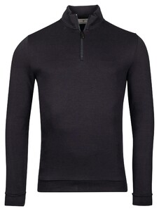 Thomas Maine Sweat Half Zip Doubleface Trui Navy