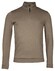 Thomas Maine Sweat Half Zip Doubleface Trui Taupe