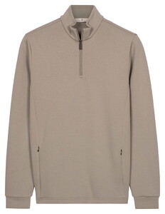 Thomas Maine Sweatshirt Half Zip Doubleface Interlock Trui Groen