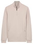 Thomas Maine Sweatshirt Half Zip Doubleface Interlock Trui Licht Grijs
