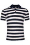 Thomas Maine Terry Cloth Knitted Short Sleeve Polo Ink Blue