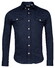 Thomas Maine Texture Parma Cotton Compact Knit Overshirt Navy