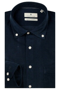 Thomas Maine Torino Button-Down Fine Cotton Babycord Overhemd Navy