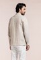 Thomas Maine Trento Uni Color Linen Large Buttons Overshirt Light Taupe