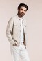 Thomas Maine Trento Uni Color Linnen Large Buttons Overshirt Light Taupe