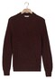 Thomas Maine Turtle Neck Half Cardigan Stitch Elastan Plated Melange Color Trui Bordeaux
