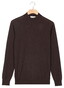 Thomas Maine Turtle Neck Pullover Subtle Melange Color Single Knit Trui Bruin