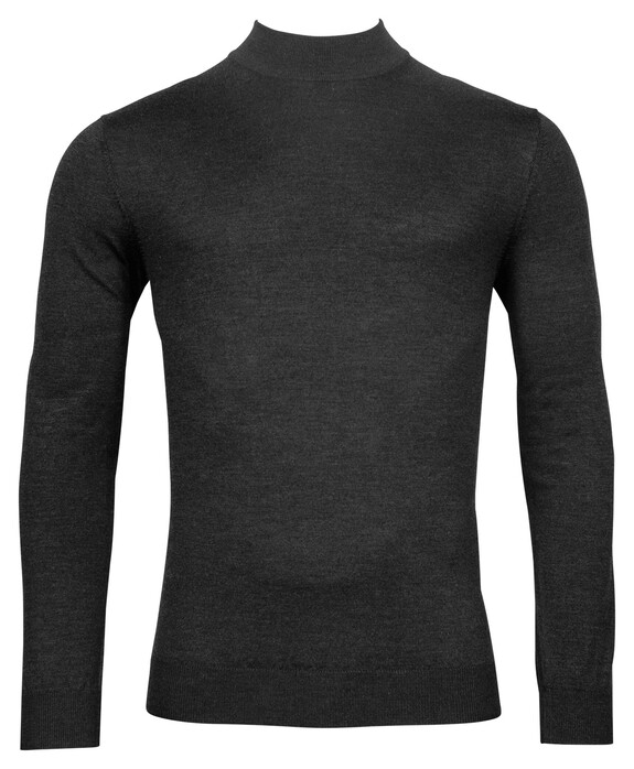 Thomas Maine Turtleneck Single Knit Trui Antraciet