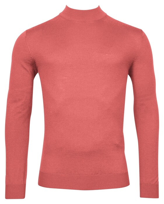 Thomas Maine Turtleneck Single Knit Trui Coral