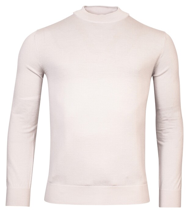 Thomas Maine Turtleneck Single Knit Trui Licht Grijs