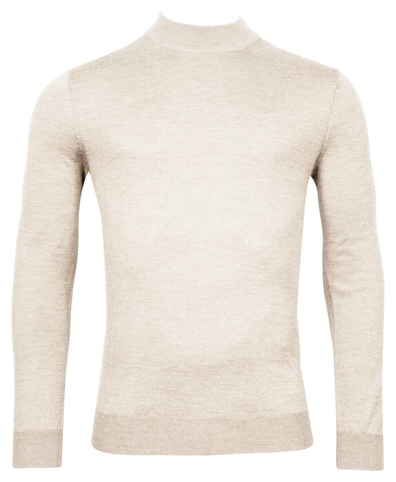 Thomas Maine Turtleneck Single Knit Trui Natural