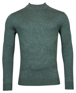 Thomas Maine Turtleneck Single Knit Trui Pine Green