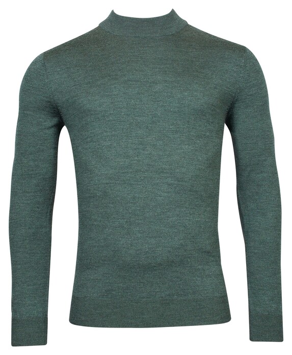 Thomas Maine Turtleneck Single Knit Trui Pine Green