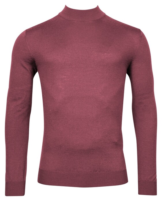 Thomas Maine Turtleneck Single Knit Trui Raspberry