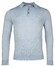 Thomas Maine Uni Color Fine Merino Pullover Polo Collar Trui Licht Blauw