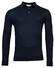 Thomas Maine Uni Color Fine Merino Pullover Polo Collar Trui Navy