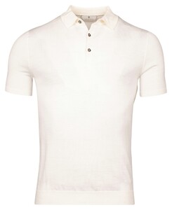 Thomas Maine Uni Color Fine Merino Single Knit Polo Ecru