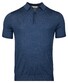 Thomas Maine Uni Color Fine Merino Single Knit Polo Indigo